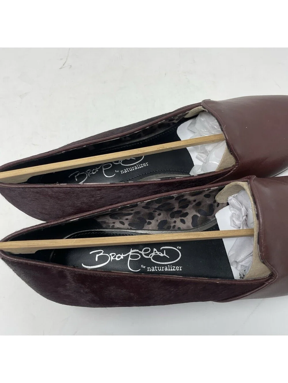 David Bromstad for Naturalizer Burgundy Leather Loafers Women’s Size 9
